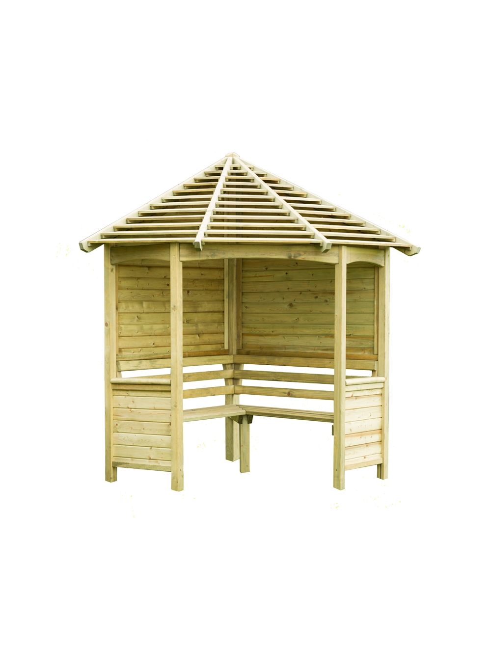 Forest Garden Venetian Corner Arbour With Slatted Roof