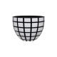 Satu Bumi Egg Planter Reid Black Base White Squares