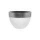 Satu Bumi Egg Planter White Dip Silver Rim 