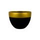 Satu Bumi Egg Planter Black Dip Gold Rim 